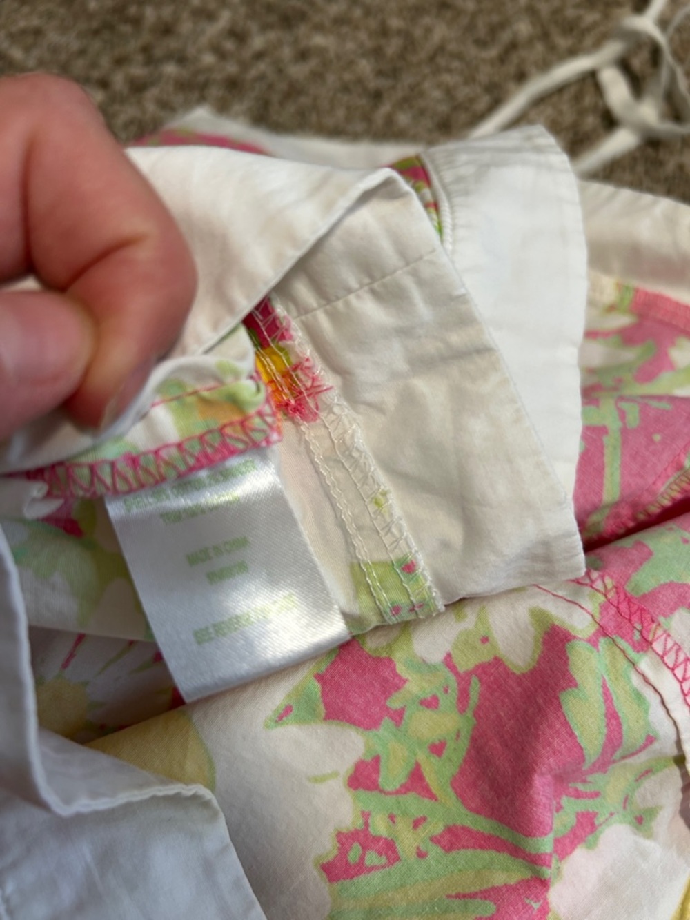 Lilly Pulitzer Vintage Girls Pink and Lime Floral Halter Sundress Girls Size 8 - Picture 10 of 11